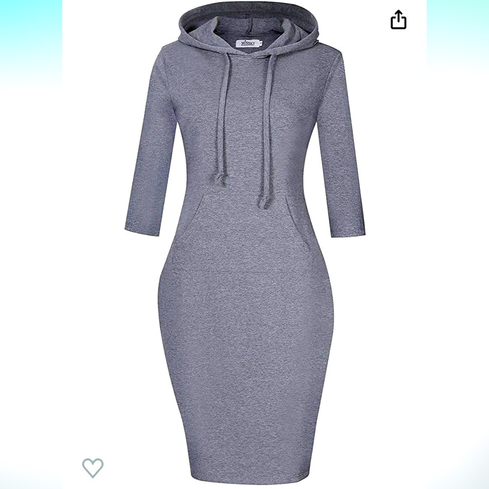 *****Liked New***** Pullover Hoodie Dress with Pockets Knee Length